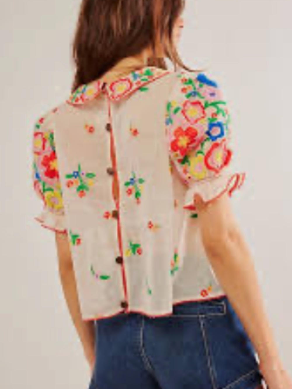 Free People Flowers of Love Top - Medium  (SOLD OUT ONLINE) - Picture 2 of 4